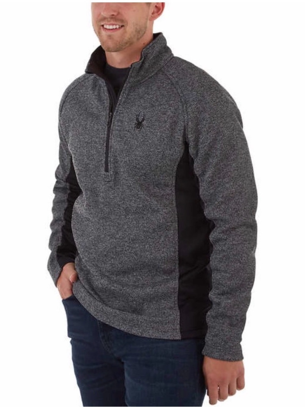 SPYDER Outbound Quarter Zip Pullover Sweater Size M - Picture 4 of 15